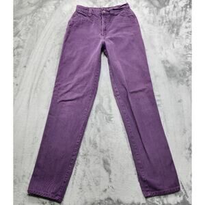 Vintage 90s Rockies Jeans Womens 31/11 Purple High Rise Bareback Tapered Western